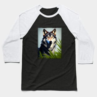 3d fantasy wolf portrait Baseball T-Shirt